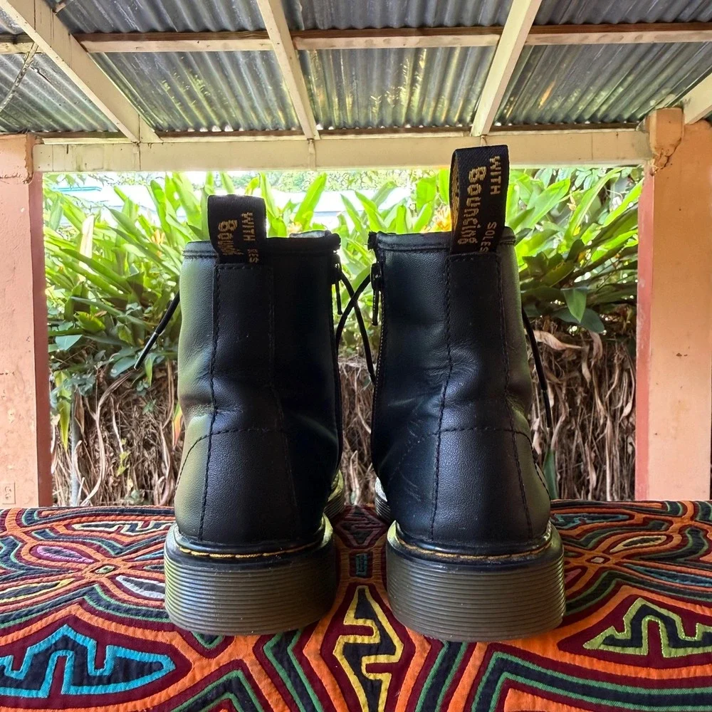 Dr. Martens 1460 J Youth Leather Boots‎ Black Size 5 US